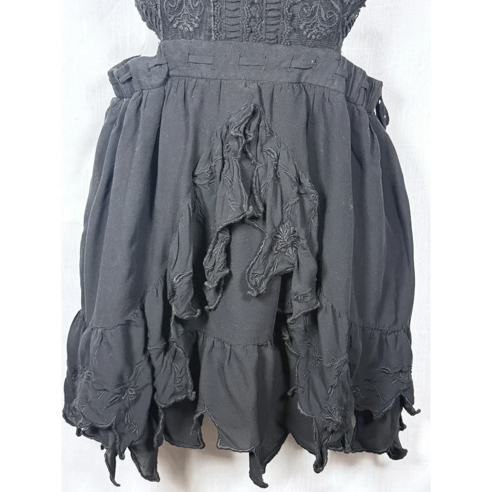 Free People Lace Open Back Mini Dress 4 Honeysuckle Boho Fairy‎ Grunge Gothic